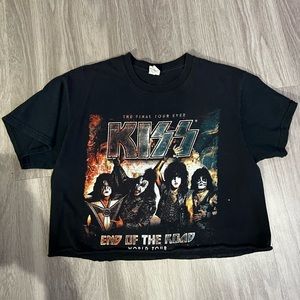 kiss end of the road world tour crop top women’s
